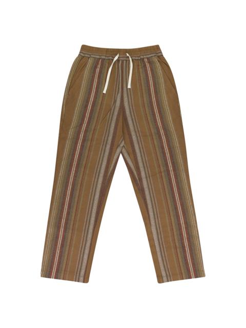 AIMÉ LEON DORE BLANKET STRIPE DRAWSTRING PANTS "BROWN" FW23WP014 BROWN STRIPE