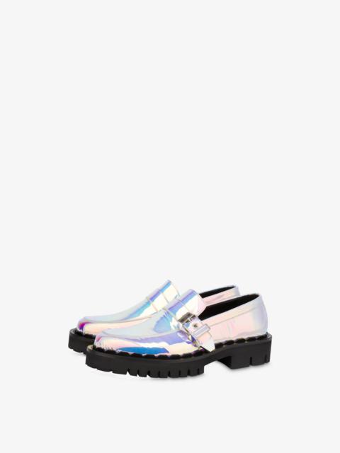 Moschino HOLOGRAPHIC CALF LOAFERS