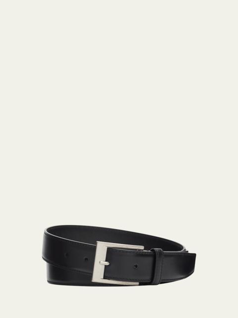 SAINT LAURENT Men's Adjustable Leather Belt