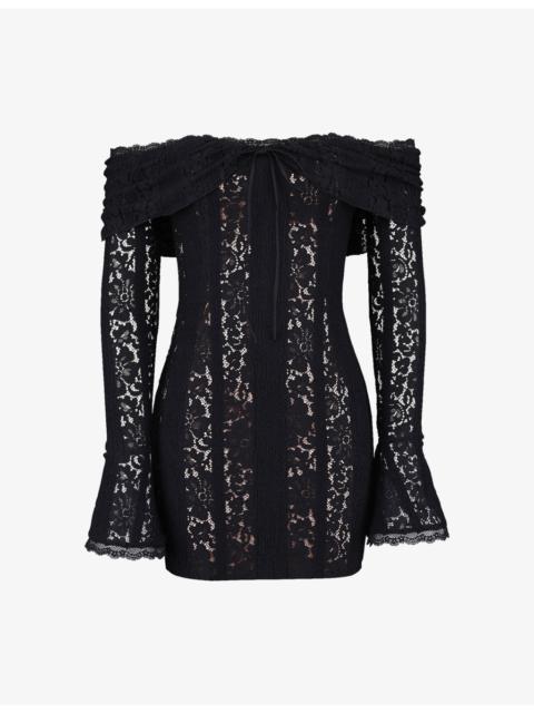 House of CB Sadie Off-Shoulder Lace Mini Dress