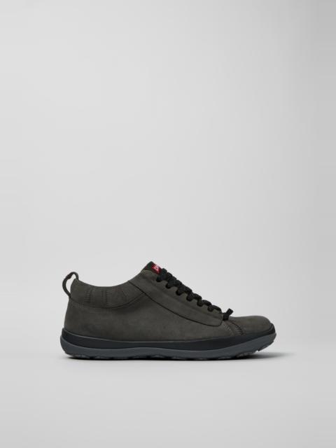 CAMPER Peu Pista GM Gray Nubuck Ankle Boots for Men.