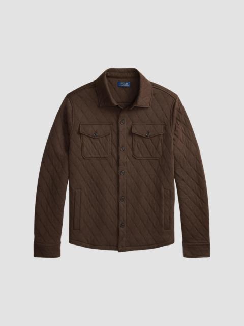 Polo Ralph Lauren Men's Cotton-Blend Jersey Quilted Shirt Jacket - Nutmeg Brown