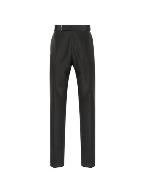 belted tailored trousers