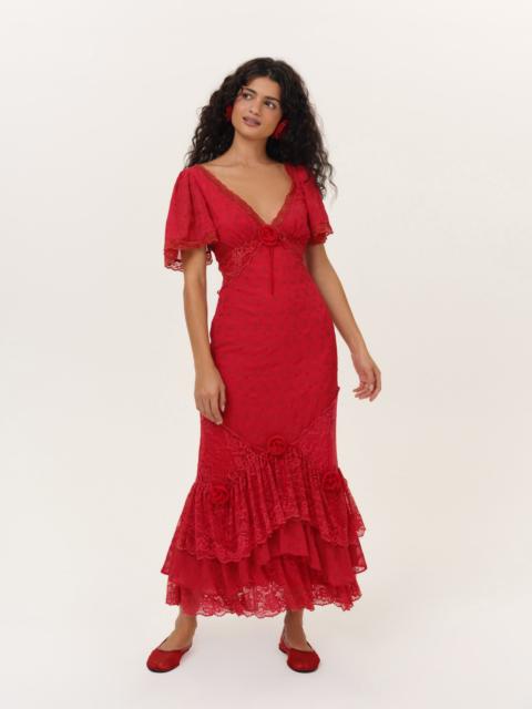 For Love & Lemons Hamptons Eyelet Maxi Dress