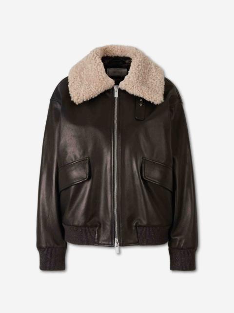 PESERICO AVIATOR LEATHER JACKET