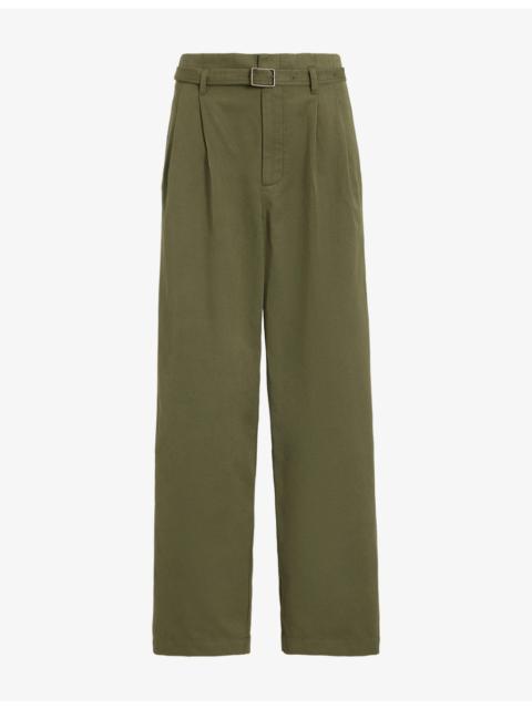 Polo Ralph Lauren Straight-Leg Belted-Waist Cotton and Linen Trousers