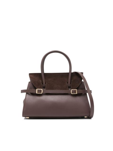 SIMKHAI small River suede-panel buckled tote bag