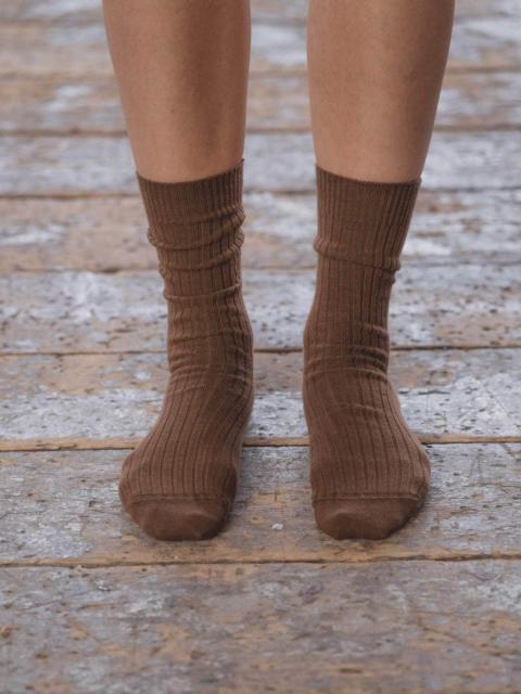 BASERANGE Rib Overankle Socks - Organic Cotton Rib