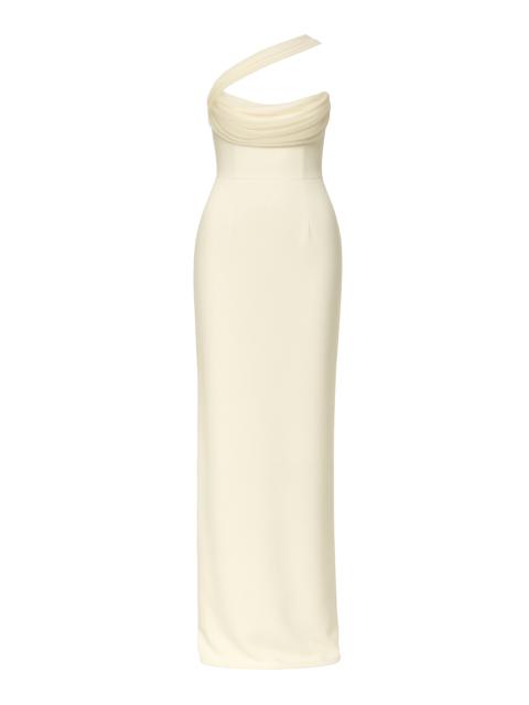 THE NEW ARRIVALS ILKYAZ OZEL Julietta Sash-Detailed Crepe Gown white
