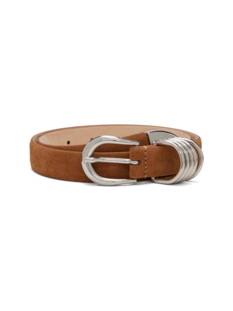 DÉHANCHE Brown Hollyhock Suede Belt