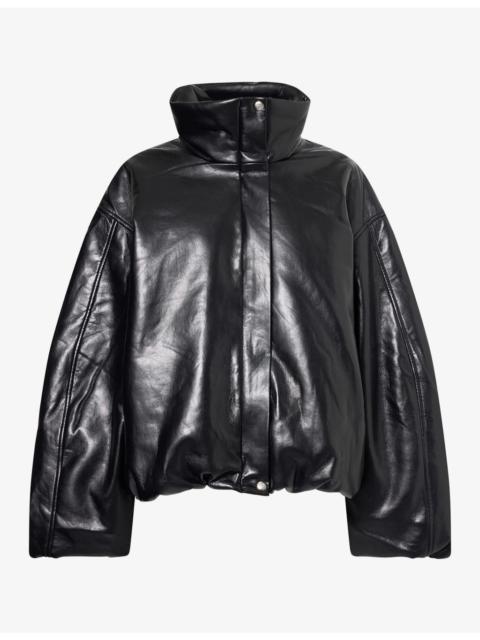 ANINE BING Cyrus Boxy-Fit Leather-Blend Jacket