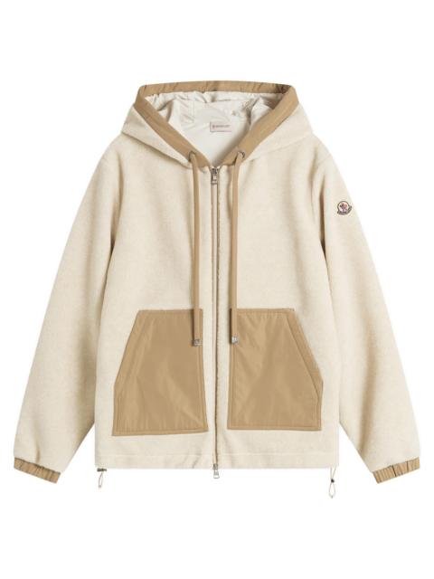 Moncler Moncler Teddy Fleece Zip Up Hooded Fleece