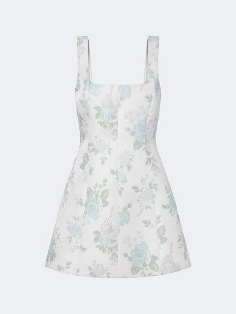 markarian Floral lamé brocade minidress
