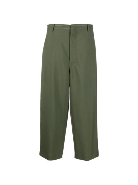 Marni high-waisted wool cropped trousers