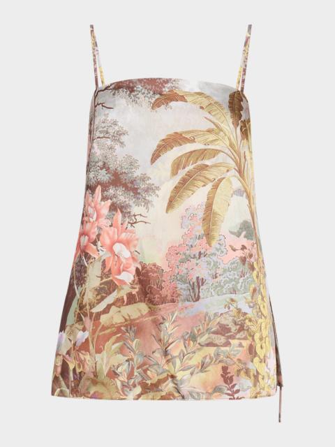 KOBI HALPERIN Gwen Sleeveless Botanical-Print Blouse