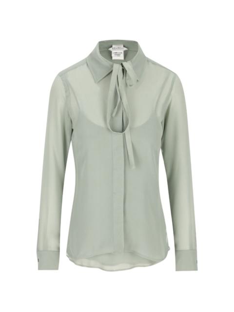 Max Mara tie-neck top