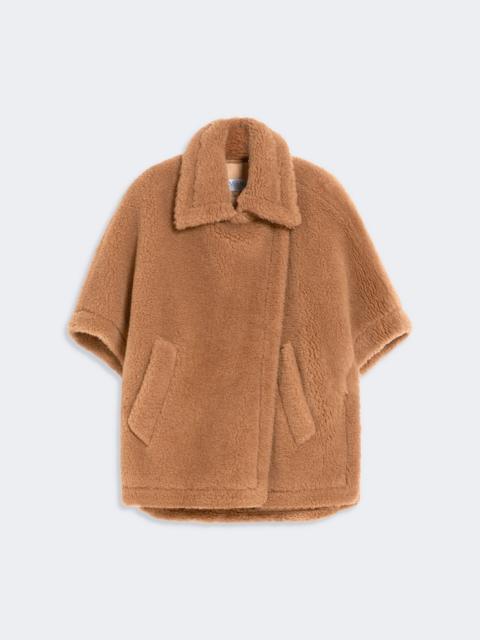 Max Mara Teddy fabric cape - CAMEL