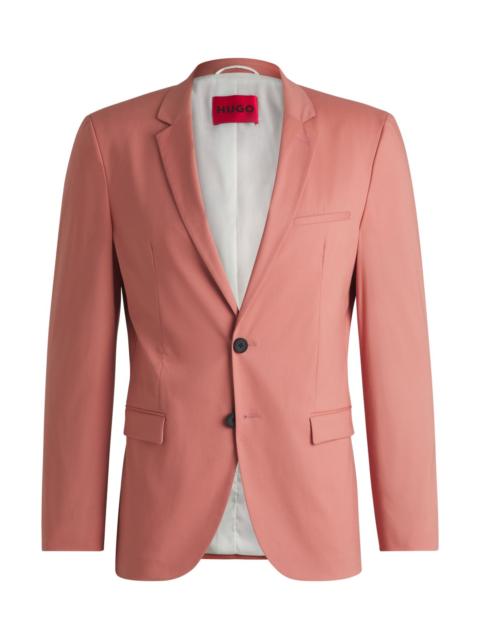 HUGO EXTRA-SLIM-FIT JACKET IN PAPER-TOUCH STRETCH COTTON