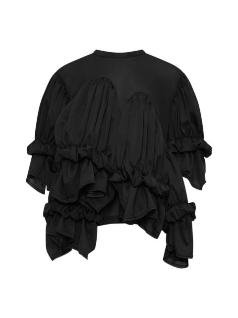Comme Des Garçons Translucent Layered Ruffle Top