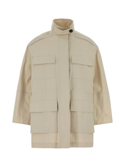 Sand cotton blend jacket