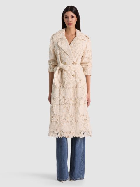 Alice + Olivia KEITH EYELET MIDI TRENCH