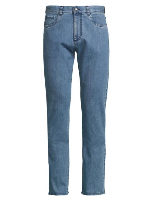 Canali Men's Comfort Slim-Straight Jeans - Light Blue