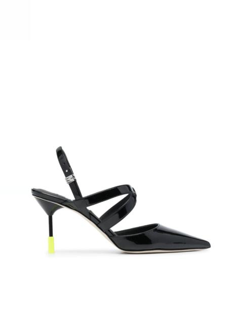 MSGM 95mm pointed leather pumps