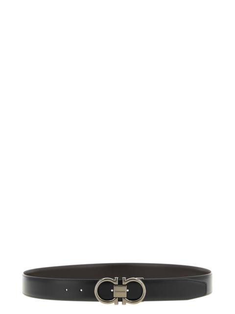 FERRAGAMO 'Double Gancini' Reversible Belt