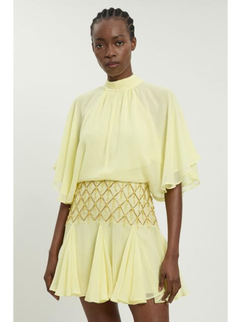 KAREN MILLEN Beaded Cape Detail Mini Dress