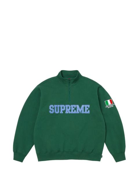 Supreme flag-detail half-zip sweatshirt