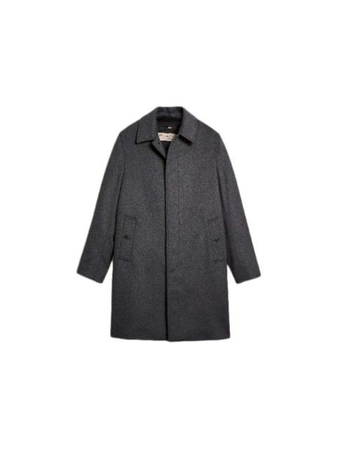 Burberry Burberry Wool Cashmere Blend Car Coat with Detachable Gilet Dark Grey