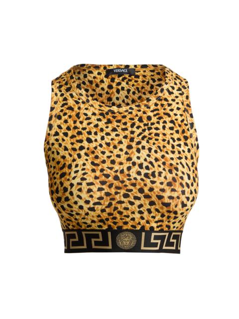 VERSACE Women's Cheetah-Print Jersey Top - Neutral