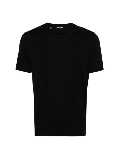 crew-neck knitted T-shirt