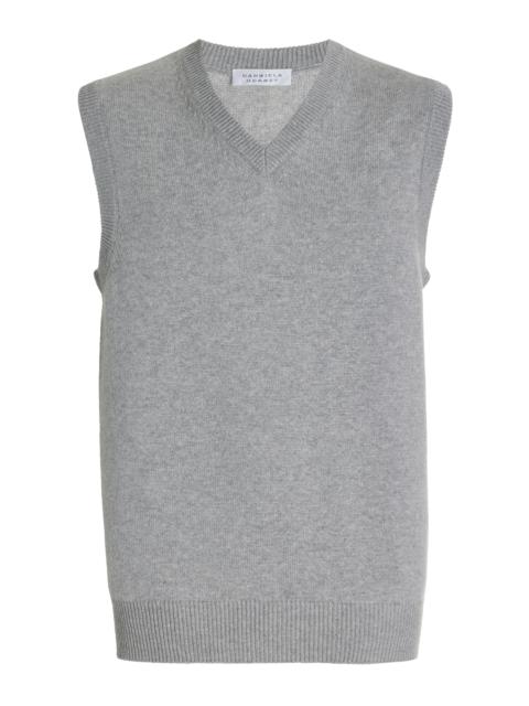 GABRIELA HEARST Fielding Knit Vest in Heather Grey Cashmere