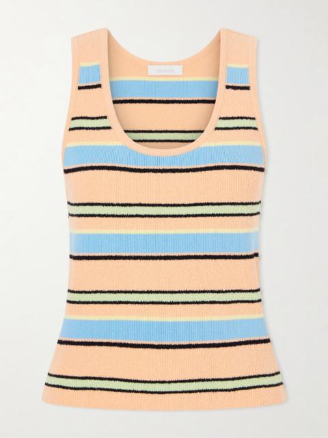 rabanne Striped Cotton-blend Terry Tank