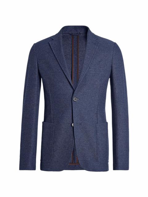 single-breasted cotton blazer