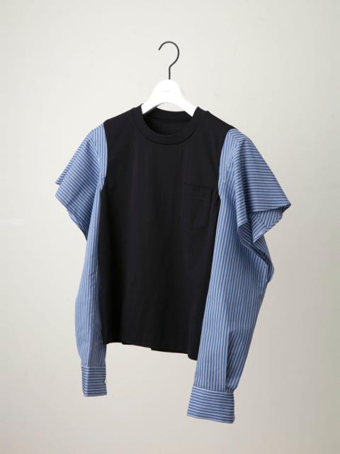 Poplin x Cotton Jersey T-Shirt