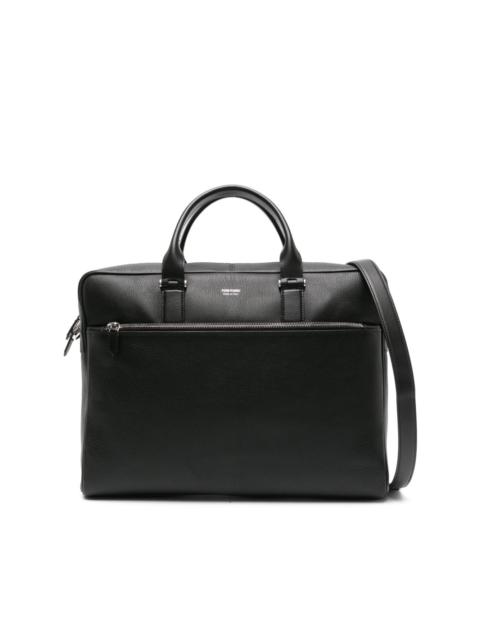 TOM FORD logo-stamp leather briefcase