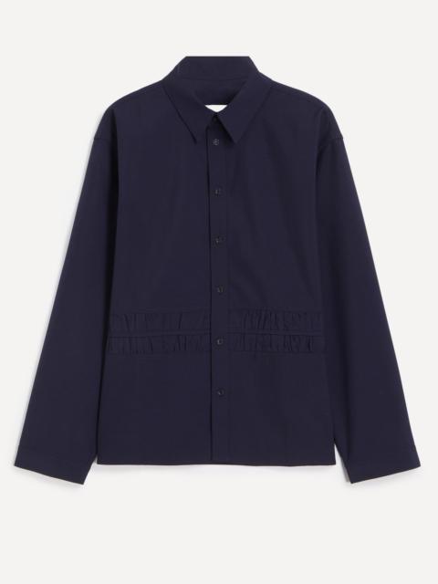 sage NATION Fossil Oversized Shirt in Navy Blue