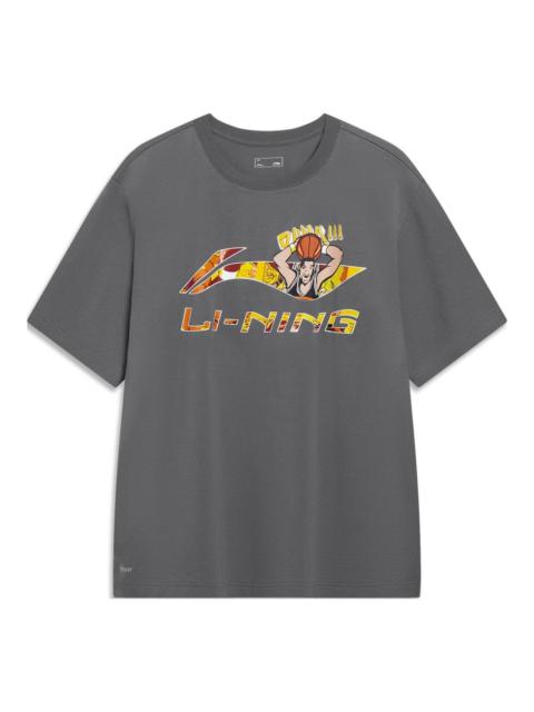 Li-Ning Li-Ning Hoops Graphic T-shirt 'Grey' AHST567-3