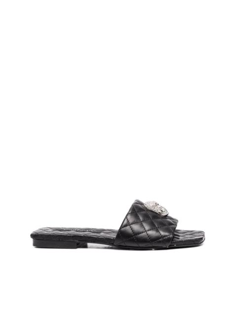 PHILIPP PLEIN crystal-skull flat sandals