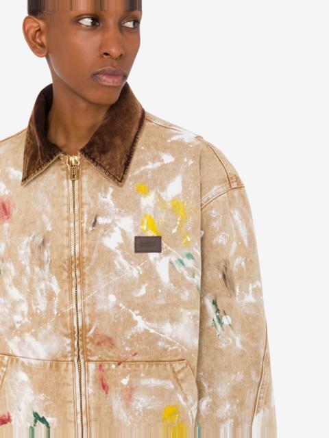 Moschino PRINTED COTTON BULL JACKET