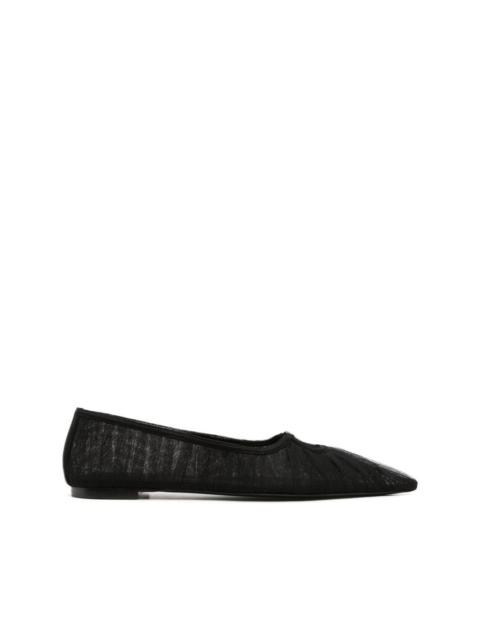 NENSI DOJAKA pointed-toe mesh ballerina shoes