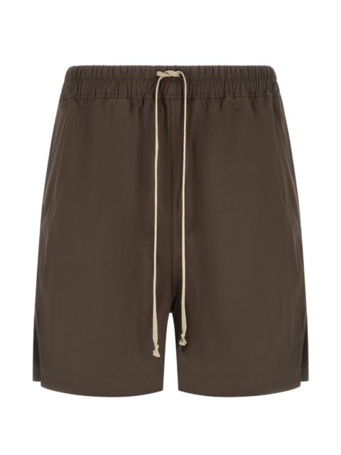 drawstring-waist side-slit shorts