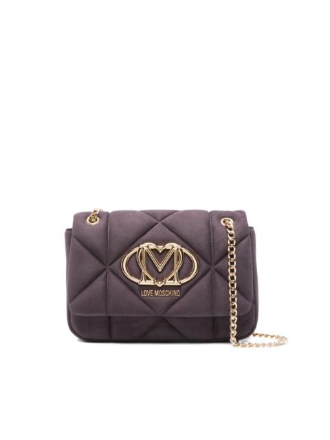 Moschino quilted logo-plaque shoulder bag