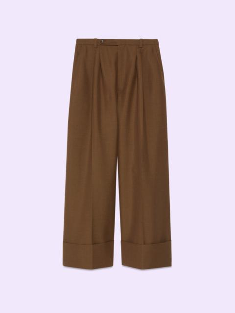 GUCCI Wool mohair wide leg pant