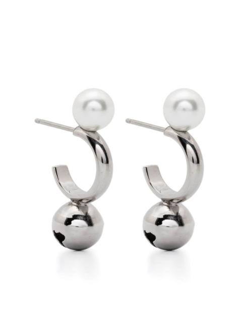 Bell Charm hoop earrings