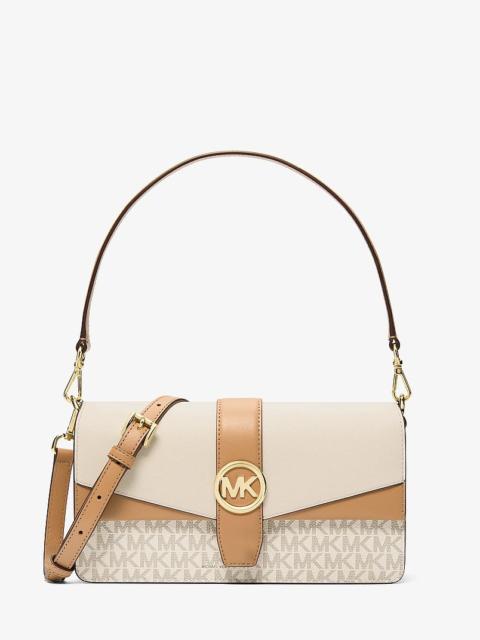 MICHAEL KORS Greenwich Medium Signature Logo Convertible Crossbody Bag