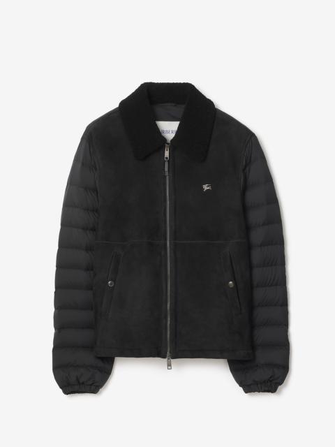 Burberry Shearling Nylon Puffer Jacket