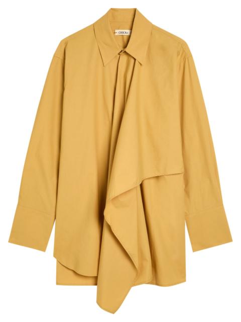 OSSOU Ossou Tess Asymmetric Cotton-poplin Shirt